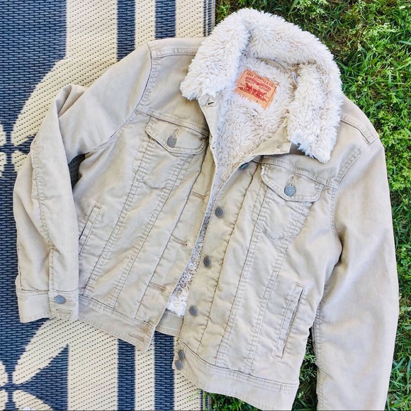 women's sherpa corduroy trucker jacket